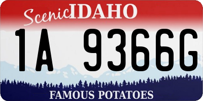 ID license plate 1A9366G