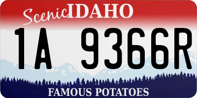 ID license plate 1A9366R