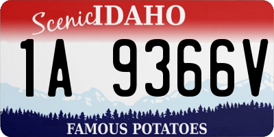 ID license plate 1A9366V