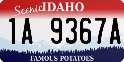 ID license plate 1A9367A