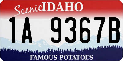 ID license plate 1A9367B