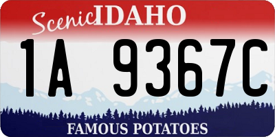ID license plate 1A9367C