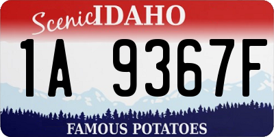 ID license plate 1A9367F