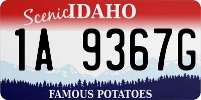 ID license plate 1A9367G