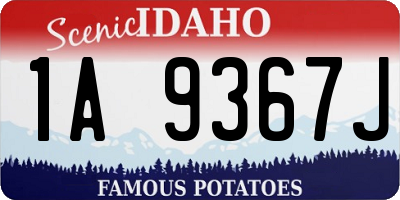ID license plate 1A9367J