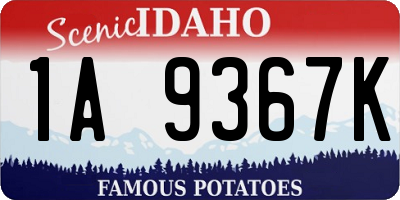 ID license plate 1A9367K