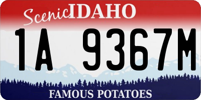 ID license plate 1A9367M