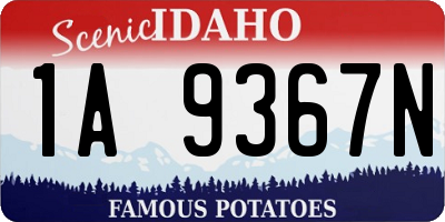 ID license plate 1A9367N