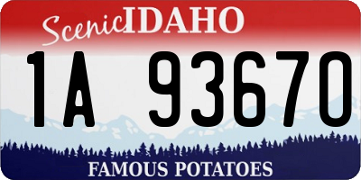 ID license plate 1A9367O
