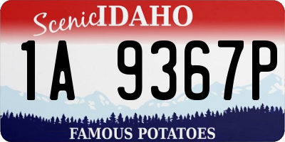 ID license plate 1A9367P