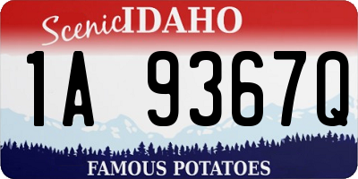 ID license plate 1A9367Q