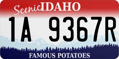 ID license plate 1A9367R