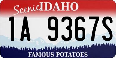 ID license plate 1A9367S