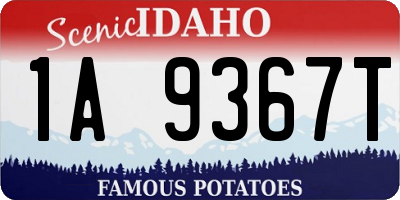 ID license plate 1A9367T