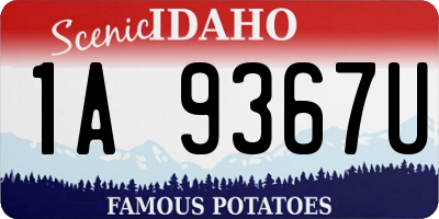 ID license plate 1A9367U