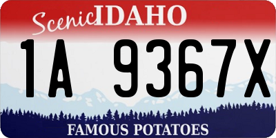 ID license plate 1A9367X