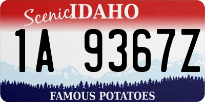 ID license plate 1A9367Z