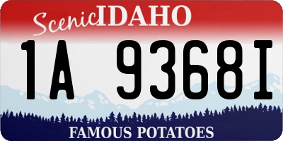 ID license plate 1A9368I