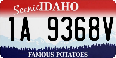 ID license plate 1A9368V