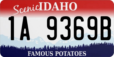 ID license plate 1A9369B