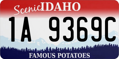 ID license plate 1A9369C