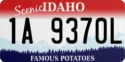 ID license plate 1A9370L