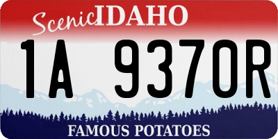 ID license plate 1A9370R