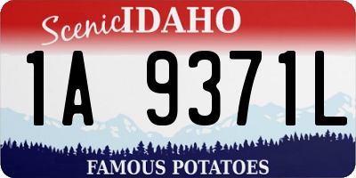 ID license plate 1A9371L