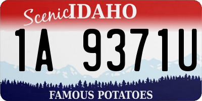 ID license plate 1A9371U