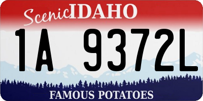 ID license plate 1A9372L