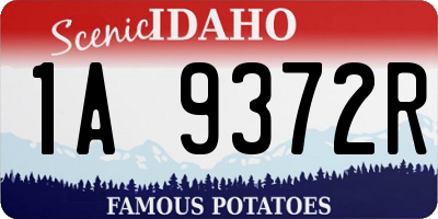 ID license plate 1A9372R