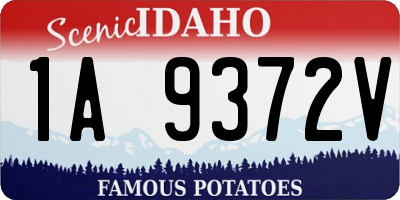 ID license plate 1A9372V
