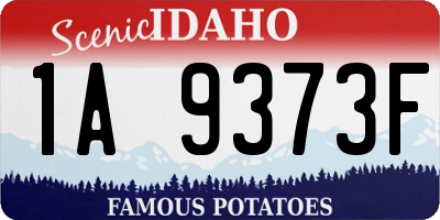 ID license plate 1A9373F