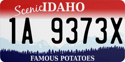 ID license plate 1A9373X