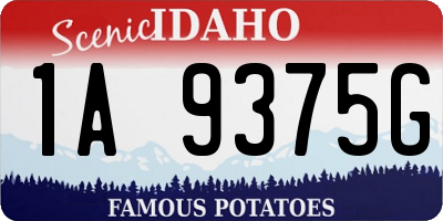 ID license plate 1A9375G