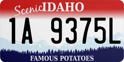 ID license plate 1A9375L