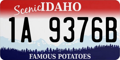 ID license plate 1A9376B