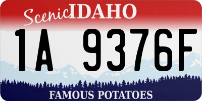 ID license plate 1A9376F