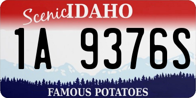 ID license plate 1A9376S