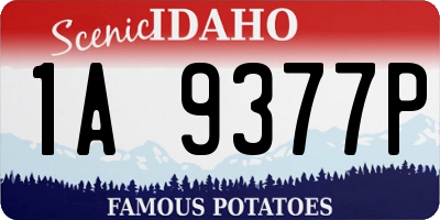 ID license plate 1A9377P
