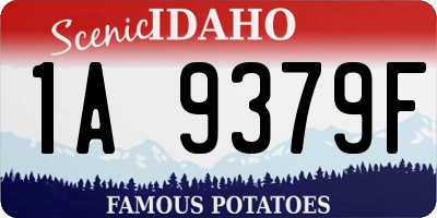ID license plate 1A9379F