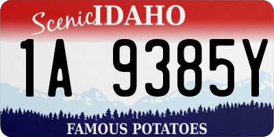 ID license plate 1A9385Y
