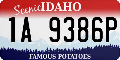 ID license plate 1A9386P