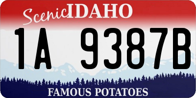 ID license plate 1A9387B