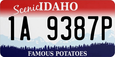ID license plate 1A9387P