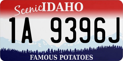 ID license plate 1A9396J