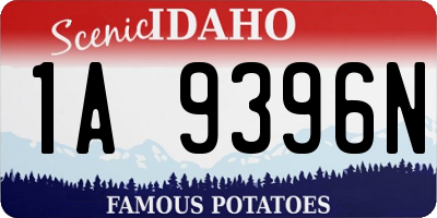 ID license plate 1A9396N