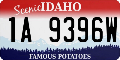 ID license plate 1A9396W