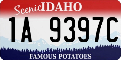 ID license plate 1A9397C