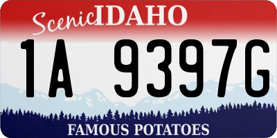 ID license plate 1A9397G